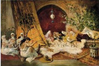 Arab or Arabic people and life. Orientalism oil paintings  308